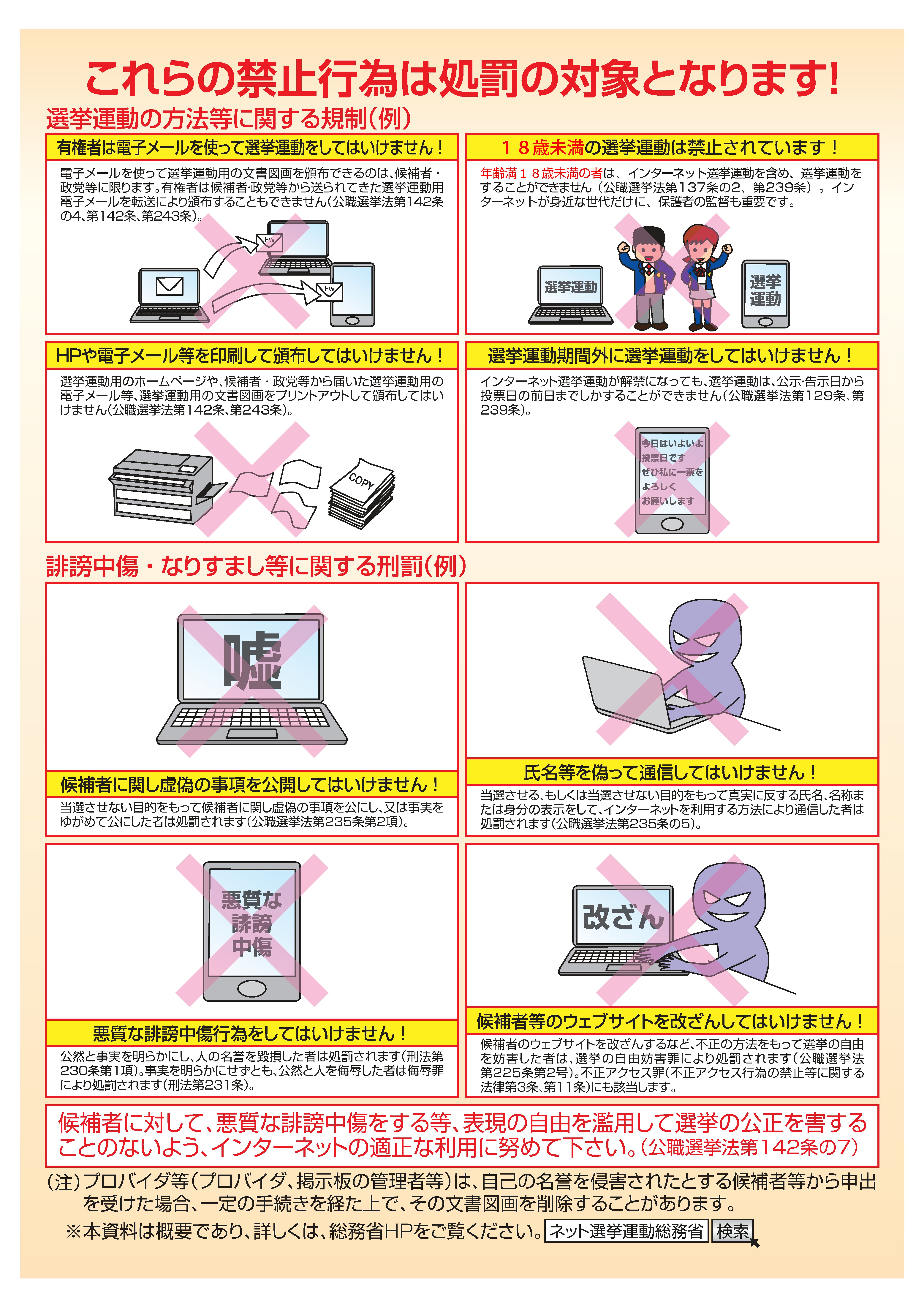 インターネット選挙運動チラシ
