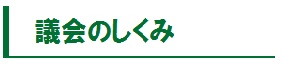 議会のしくみ